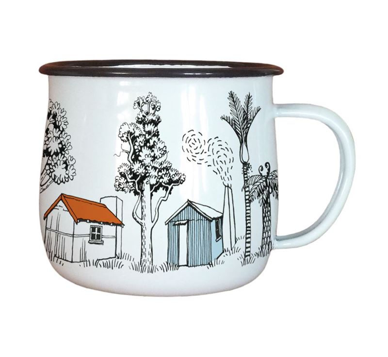 NZTWEM01 Wolfkamp & Stone - Back Country Huts - Enamel Mug