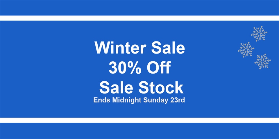 Winter Sale - 30% off! Sale Stock